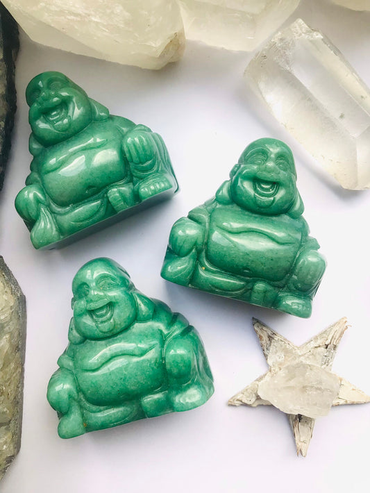 Green Aventurine Crystal Buddha - Lucky Crystal Buddha