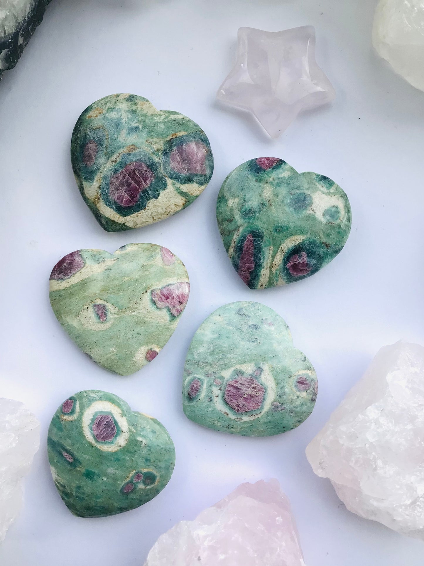 Ruby In Fuchsite Heart