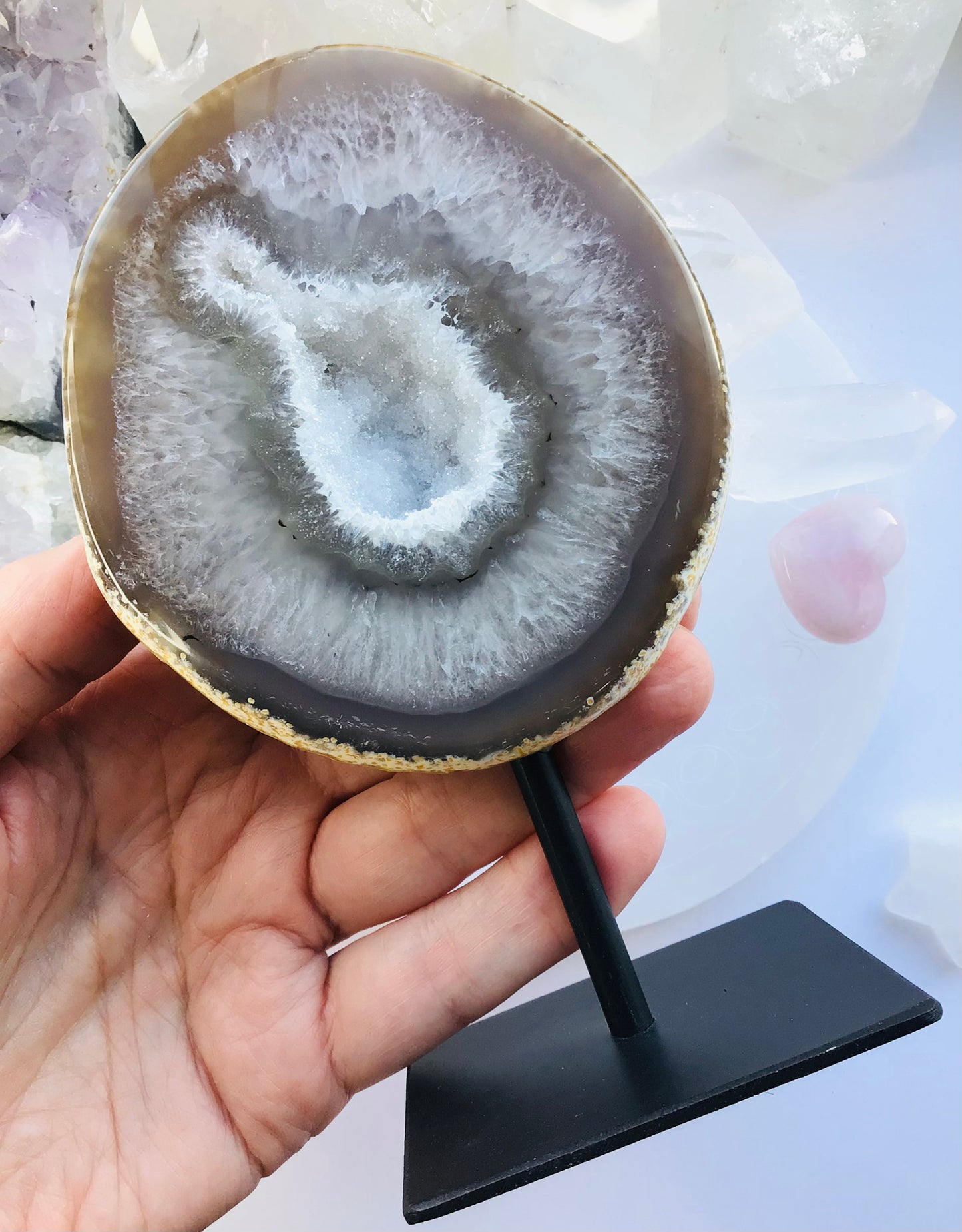 Druzy Agate Geode Crystal