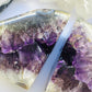 Amethyst Crystal Bookends